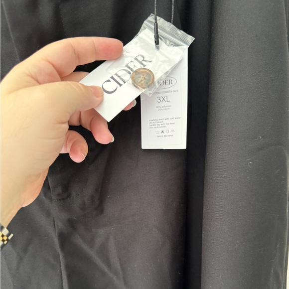 Wide Leg Black Cider Slacks - Picture 3 of 3